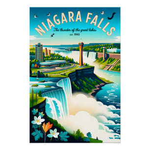 Niagara Fälle Kanada Retro-Reiseposter-Kunst Poster