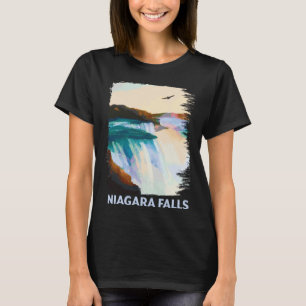 Niagara Fälle Kanada USA Skyline Silhouette Umriss T-Shirt