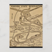 Niagara-Fälle-Karte Postkarte