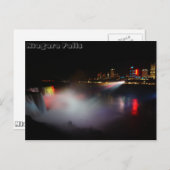 Niagara-Fälle nachts Postkarte (Vorne/Hinten)