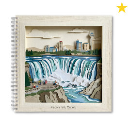 Niagara Fälle Ontario Kanada Papier Collage Dioram Notizblock