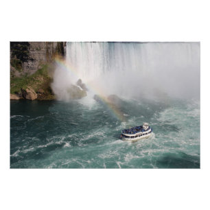 Niagara-Fälle-Regenbogenkreuzfahrt Wasserfall-Kuns Poster