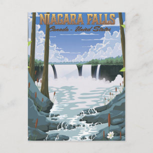 Niagara-Fälle-Reiseposter Postkarte