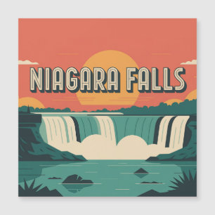 Niagara-Fälle Retro-Sonnenuntergang Kühlschrankmag Magnetkarte