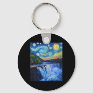 Niagara Fälle - Van Gogh Stil - Sternennacht Schlüsselanhänger