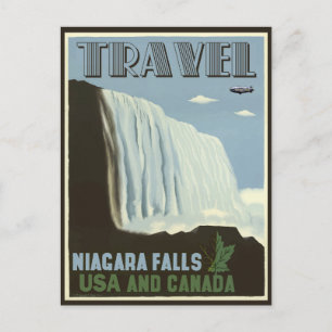 Niagara Fälle Vintage-Reiseposter Postkarte