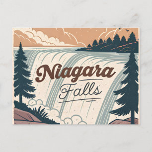 Niagara-Fälle Vintage Retro Reiseillustration Feiertagspostkarte