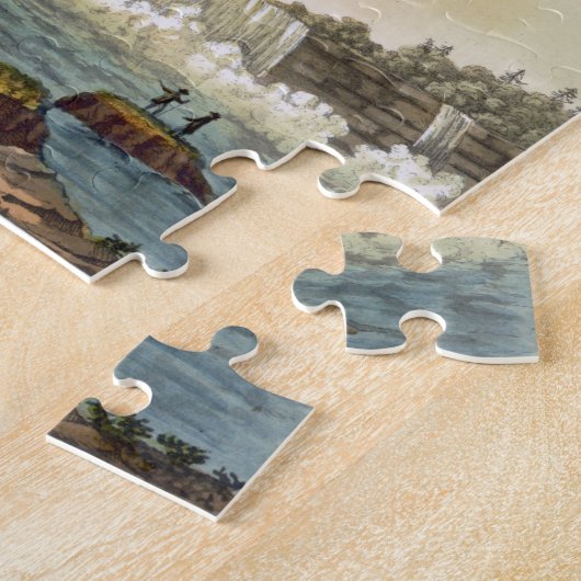 Niagara Falls, 1818 (Farbstich) Puzzle (Seite)