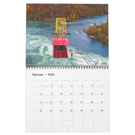 Niagara Falls 2019 Calendar Kalender (Feb 2026)