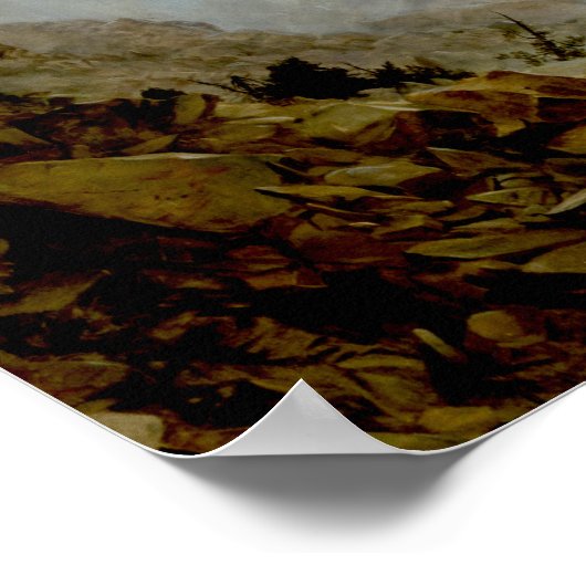 Niagara Falls, American Side by Frederic Church Poster (Ecke)