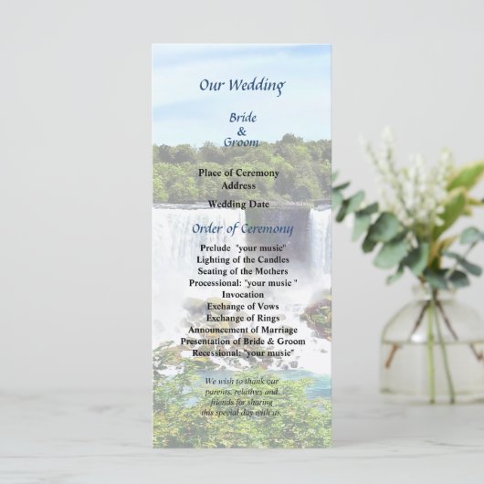 Niagara Falls American und Bridal Veil Falls Programm (Stehend Vorderseite)