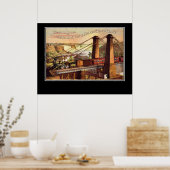 Niagara Falls and Suspension Bridge Poster (Küche)