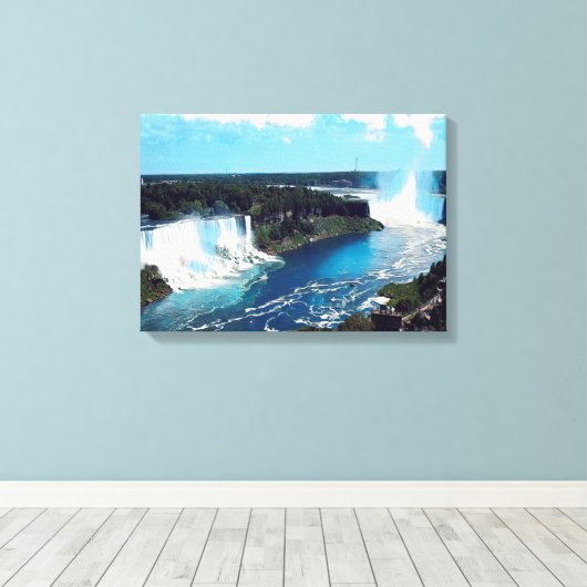 NIAGARA FALLS - Ansicht Leinwanddruck (Insitu (Holzboden))