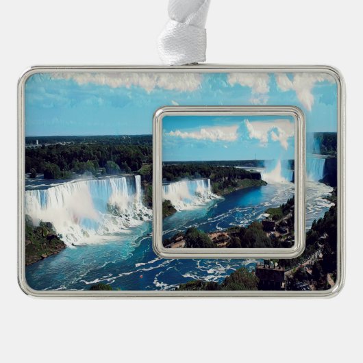 NIAGARA FALLS - Ansicht Rahmen-Ornament Silber (Vorderseite)