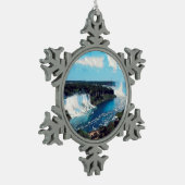 NIAGARA FALLS - Ansicht Schneeflocken Zinn-Ornament (Links)