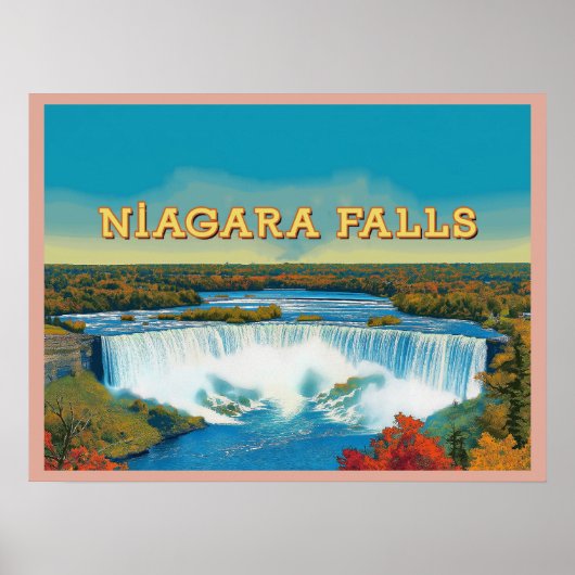 Niagara Falls - Atemberaubende Wasserfall Landscha Poster (Vorne)