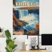 Niagara Falls : Atemberaubendes Wasserfall Land Poster (Heimbüro)