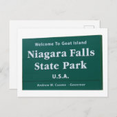 Niagara Falls Begrüßungszeichen Postkarte (Vorne/Hinten)