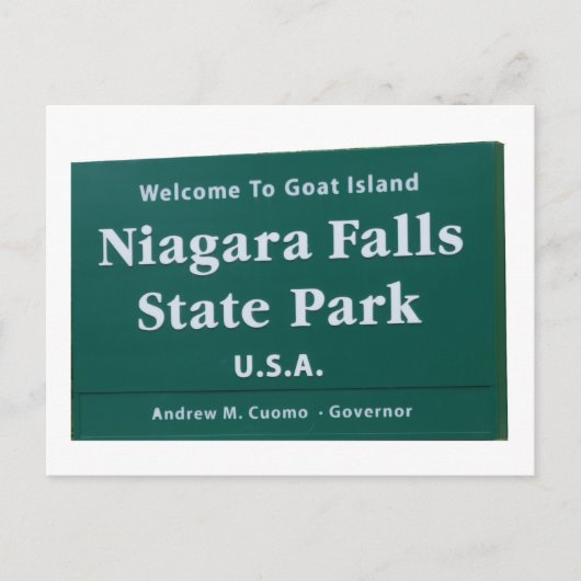 Niagara Falls Begrüßungszeichen Postkarte (Vorderseite)