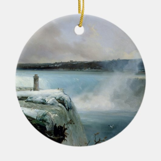 Niagara Falls, c.1837-40 (Öl auf Leinwand) Keramik Ornament (Vorne)