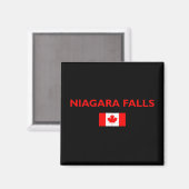Niagara Falls Canada Canadian Flag Dark Color Magnet (Vorderseite/Rückseite)