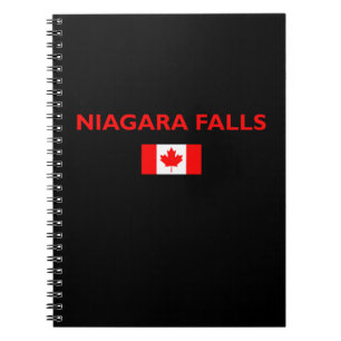 Niagara Falls Canada Canadian Flag Dark Color Notizblock