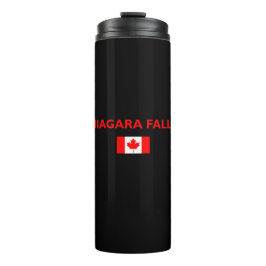 Niagara Falls Canada Canadian Flag Dark Color Thermosbecher