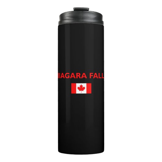 Niagara Falls Canada Canadian Flag Dark Color Thermosbecher (Vorderseite)