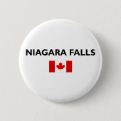 Niagara Falls Canada kanadische Flagge Licht Farbe Button (Vorderseite)