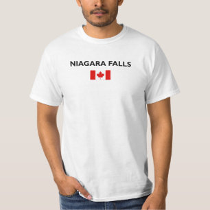 Niagara Falls Canada kanadische Flagge Licht Farbe T-Shirt