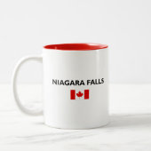 Niagara Falls Canada kanadische Flagge Licht Farbe Zweifarbige Tasse (Links)