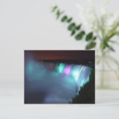 Niagara Falls Canada Night Lila Aqua Postcard Postkarte (Stehend Vorderseite)