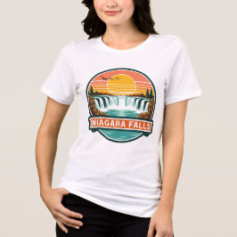 niagara falls canada retro design  Tri-Blend shirt