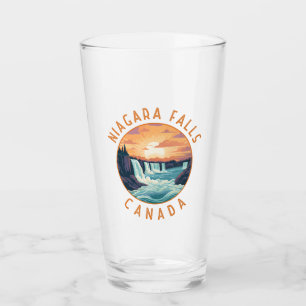 Niagara Falls Canada Retro Distressed Circle Glas