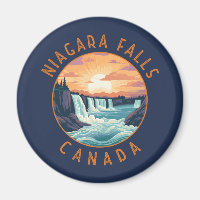 Niagara Falls Canada Retro Distressed Circle
