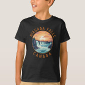 Niagara Falls Canada Retro Distressed Circle T-Shirt (Vorderseite)