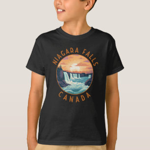 Niagara Falls Canada Retro Distressed Circle T-Shirt