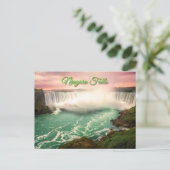 Niagara Falls Canada sunset stylisiert Postkarte (Stehend Vorderseite)