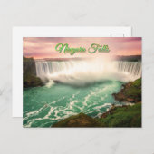 Niagara Falls Canada sunset stylisiert Postkarte (Vorne/Hinten)