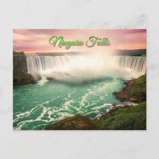 Niagara Falls Canada sunset stylisiert Postkarte (Vorderseite)