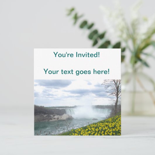 Niagara Falls Canadian Side Einladung (Stehend Vorderseite)