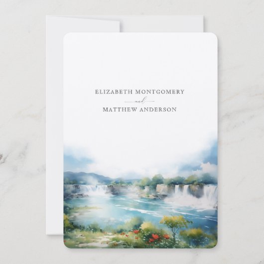 Niagara Falls Cascade Canada Wedding Einladung (Rückseite)