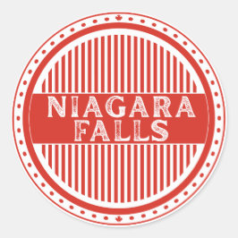 Niagara Falls City Pride Emblem Canadian Identity Runder Aufkleber