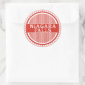 Niagara Falls City Pride Emblem Canadian Identity Runder Aufkleber (Tasche)