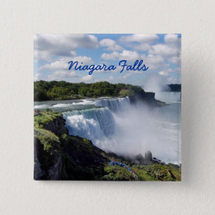 Niagara Falls Design Metal Button