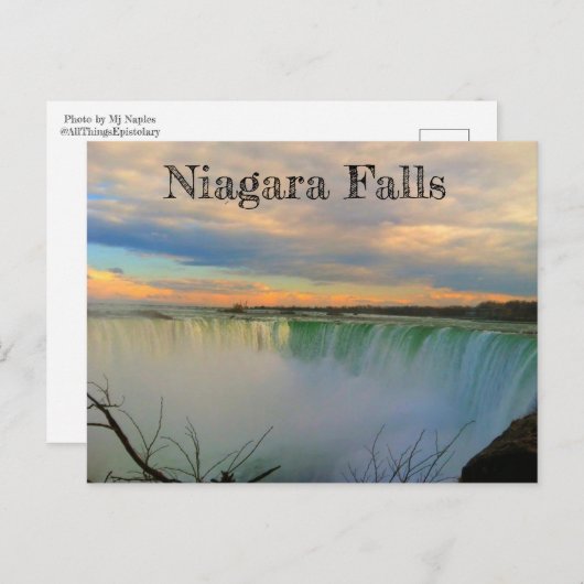 Niagara Falls Dramatic Sky Postkarte (Vorne/Hinten)