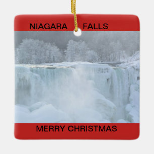 Niagara Falls gefrorene Weihnachtsverzierung Keramikornament