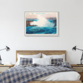 Niagara Falls, Hiroshi Yoshida, Woodcut Leinwanddruck (Insitu (Schlafzimmer))