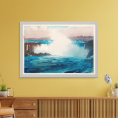 Niagara Falls, Hiroshi Yoshida, Woodcut Leinwanddruck (Insitu (Wohnzimmer))