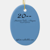 Niagara Falls Holiday-Ornament Keramikornament (Hinten)